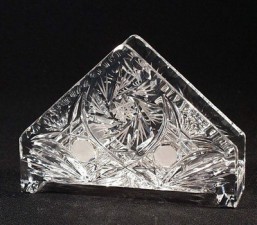 Broušené sklo - stojánek na ubrousky 16 cm - Broušené sklo - Ostatní brus