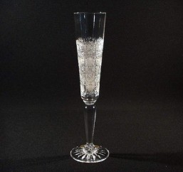 Broušené sklo -sklenice - sekt - flétna 150 ml - Broušené sklo - Bohatý brus