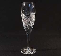 Broušené sklo -sklenice - sekt - flétna 160 ml - Broušené sklo - Bohatý brus