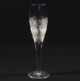 Broušené sklo -sklenice - sekt - flétna 100 ml - Broušené sklo - Bohatý brus