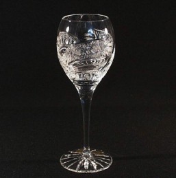 Broušené sklo -sklenice - víno 210 ml - Broušené sklo - Bohatý brus