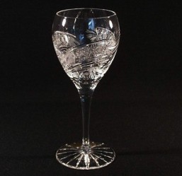 Broušené sklo -sklenice - víno 280  ml - Broušené sklo - Bohatý brus