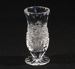 Broušené sklo - vázička mini 8 cm - Broušené sklo - Bohatý brus