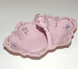 Růžovy porcelán -košíček Lenka - Růžový porcelán - košíčky