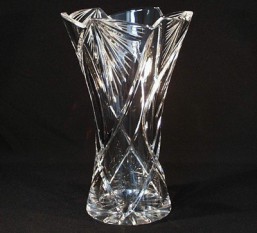 broušené sklo -váza 28 cm - Broušené sklo - Bohatý brus