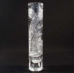 broušené sklo -váza - 25,5 cm - Broušené sklo - Bohatý brus