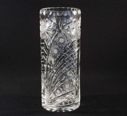 broušené sklo -váza - 25 cm - Broušené sklo - Bohatý brus