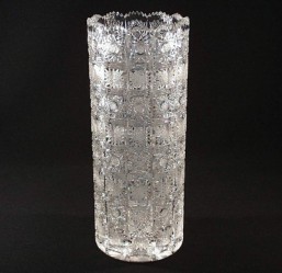 broušené sklo -váza - 30,5 cm - Broušené sklo - Bohatý brus