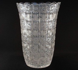 broušené sklo -váza - 40,5 cm - Broušené sklo - Bohatý brus