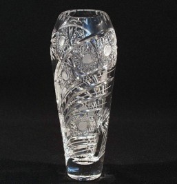 broušené sklo -váza - 22 cm - Broušené sklo - Bohatý brus