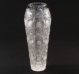 broušené sklo -váza - 22 cm - Broušené sklo - Bohatý brus