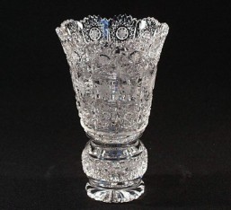broušené sklo -váza 15 cm - Broušené sklo - Bohatý brus