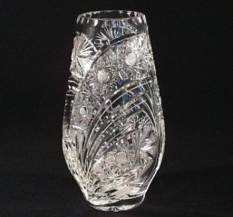 broušené sklo -váza 20 cm - Broušené sklo - Bohatý brus