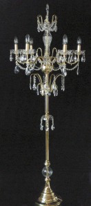 Křišťálová lampa ověsová 6ti -ramenná - Svítidla - Stojací lampy