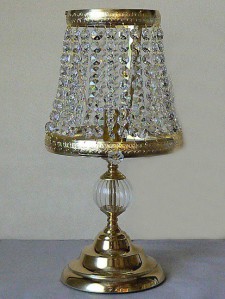 Křišťálová  lampa ověsová 1  ramenná - Svítidla - Stolní lampy