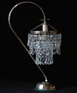 Křišťálová  lampa ověsová 1  ramenná - Svítidla - Stolní lampy
