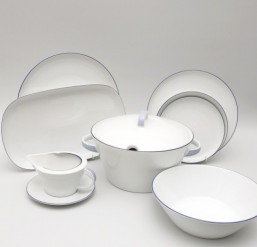 jídelní souprava - Modrý proužek - Užitkový porcelán - Jídelní soupravy