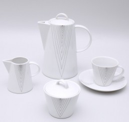 kávová souprava - V proužek - Užitkový porcelán - Kávové soupravy