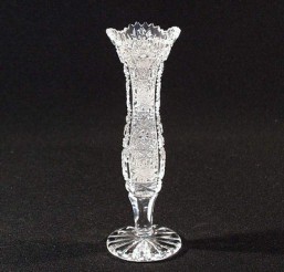 broušené sklo -váza 15,5 cm - Broušené sklo - Bohatý brus