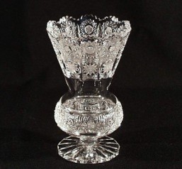 broušené sklo -váza 14,8 cm - Broušené sklo - Bohatý brus