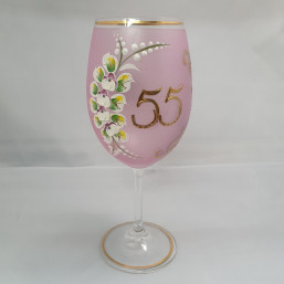 jubilejní sklenička 55 růžová - Výprodej %