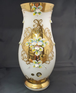 váza opál 29,5 cm - Sklo - Vysoký smalt