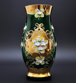 Váza zelená 35 cm - Sklo - Vysoký smalt
