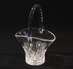 Košíček 9, 8 cm - Broušené sklo - Bohatý brus