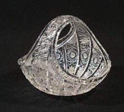 košíček 12 cm - Broušené sklo - Bohatý brus