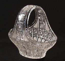 Košíček 25,5 cm - Broušené sklo - Bohatý brus