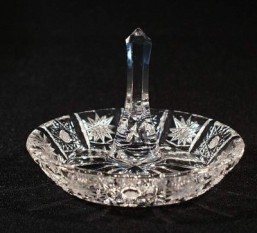 Broušené sklo -  -prsteník 8,4 cm - Broušené sklo - Bohatý brus