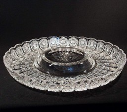 broušené sklo -bowl-talíř 45 cm - Broušené sklo - Bohatý brus