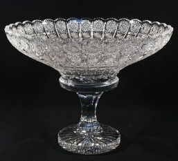 Broušené sklo -nástolec - průměr 40,5 cm - Broušené sklo - Bohatý brus