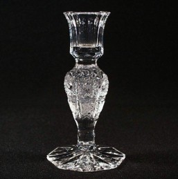 broušené sklo -svícen 14 cm - Broušené sklo - Bohatý brus