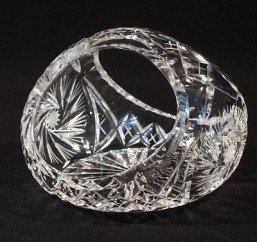 Broušené sklo -košíček 16,5 cm - Broušené sklo - Ostatní brus