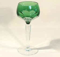 Broušené sklo -Říman-zelený 6 ks - Broušené sklo - Brus + přejímané barevné sklo