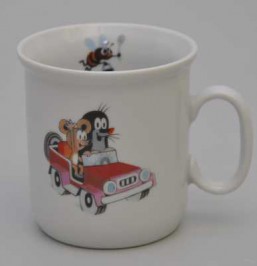 hrnek Krtek - auto - Dětský porcelán