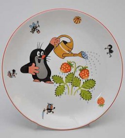 mělký talíř Krtek - Jahůdky - Dětský porcelán