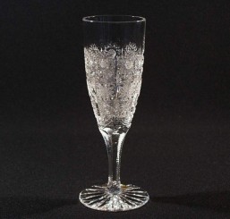 Broušené sklo -sklenice - sekt - flétna 145 ml - Broušené sklo - Bohatý brus
