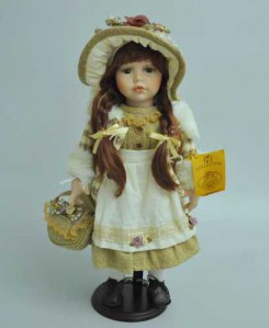 Panenka s porcelánovou hlavičkou 42 cm - Panenky s porcelánovou hlavou