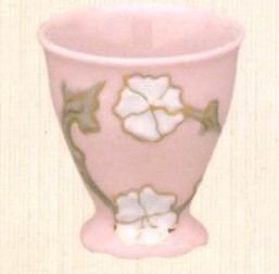 Růžovy porcelán -likérka Renata 6 ks - Růžový porcelán - likérky