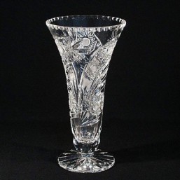 broušené sklo -váza 25,5 cm - Broušené sklo - Bohatý brus
