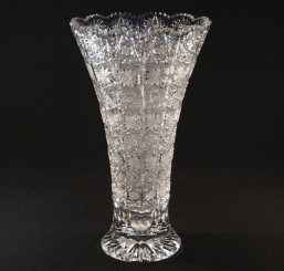 Broušené sklo - váza 30,5 cm - Broušené sklo - Bohatý brus