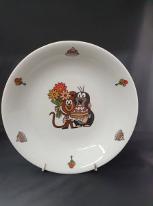 Talíř hluboký Krtek dort - Dětský porcelán
