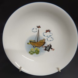 Talíř hluboký Krteček loď - Dětský porcelán