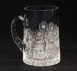 Broušené sklo -půllitr 500 ml - Broušené sklo - Bohatý brus