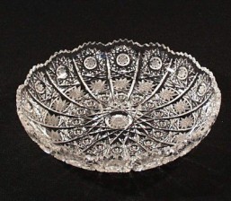 broušené sklo -Talíř 14,6 cm - Broušené sklo - Bohatý brus