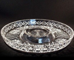 broušené sklo -bowl-talíř 45 cm - Broušené sklo - Bohatý brus